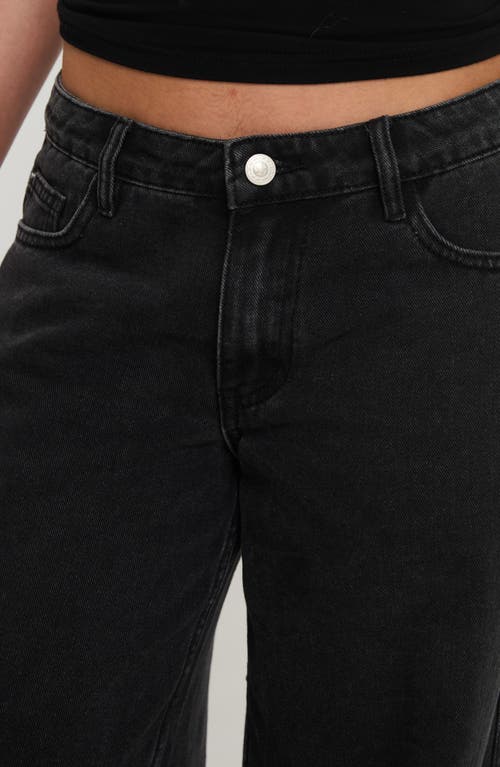 Princess Polly Ramos Low Rise Wide Leg Jeans In Black