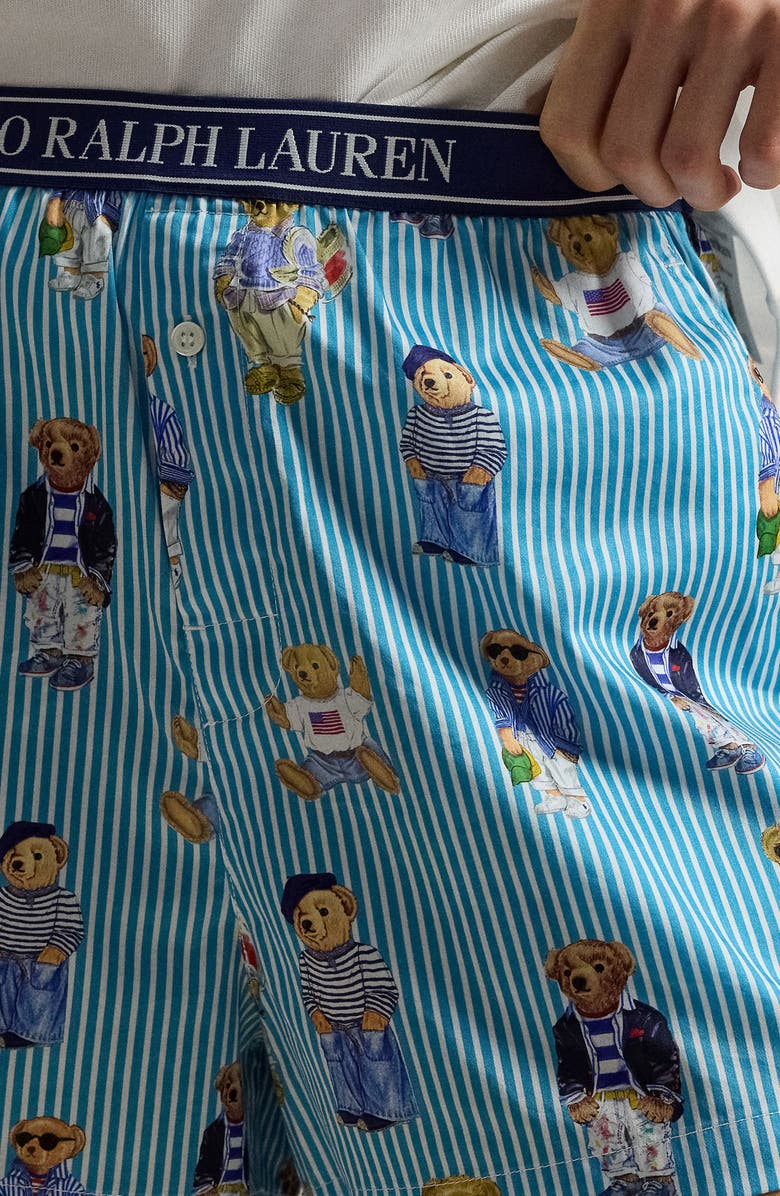 Polo Ralph Lauren Cotton Boxer Pajama Shorts, Alternate, color, Aqua Mist