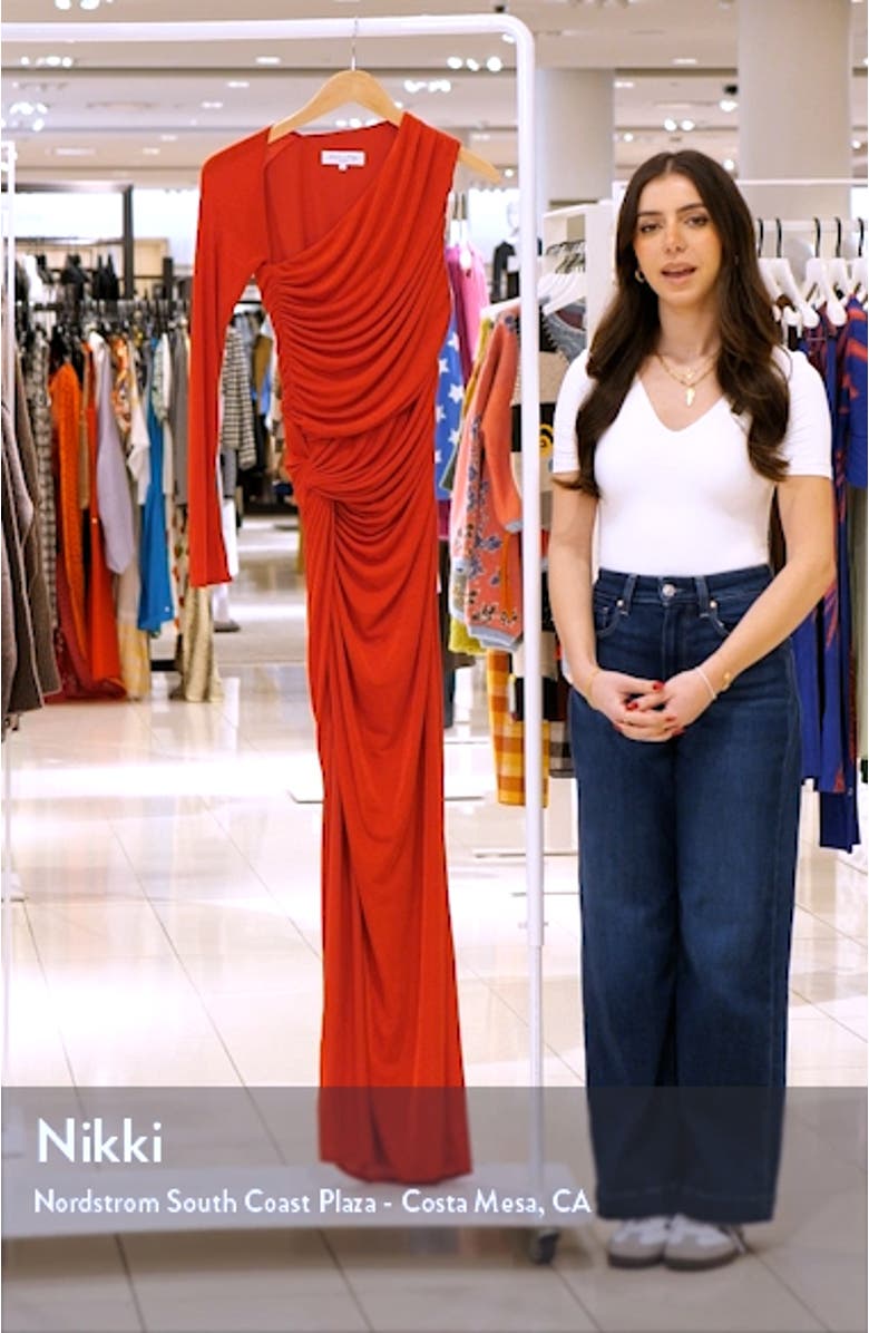 Arya Twist Waist Asymmetric Neck Gown, sales video thumbnail
