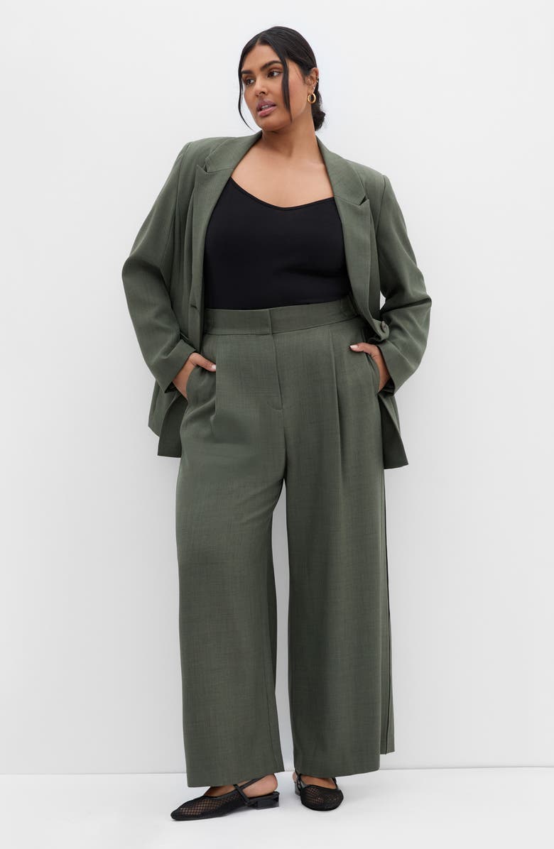 City Chic Blakely Wide Leg Pants, Alternate, color, Olive