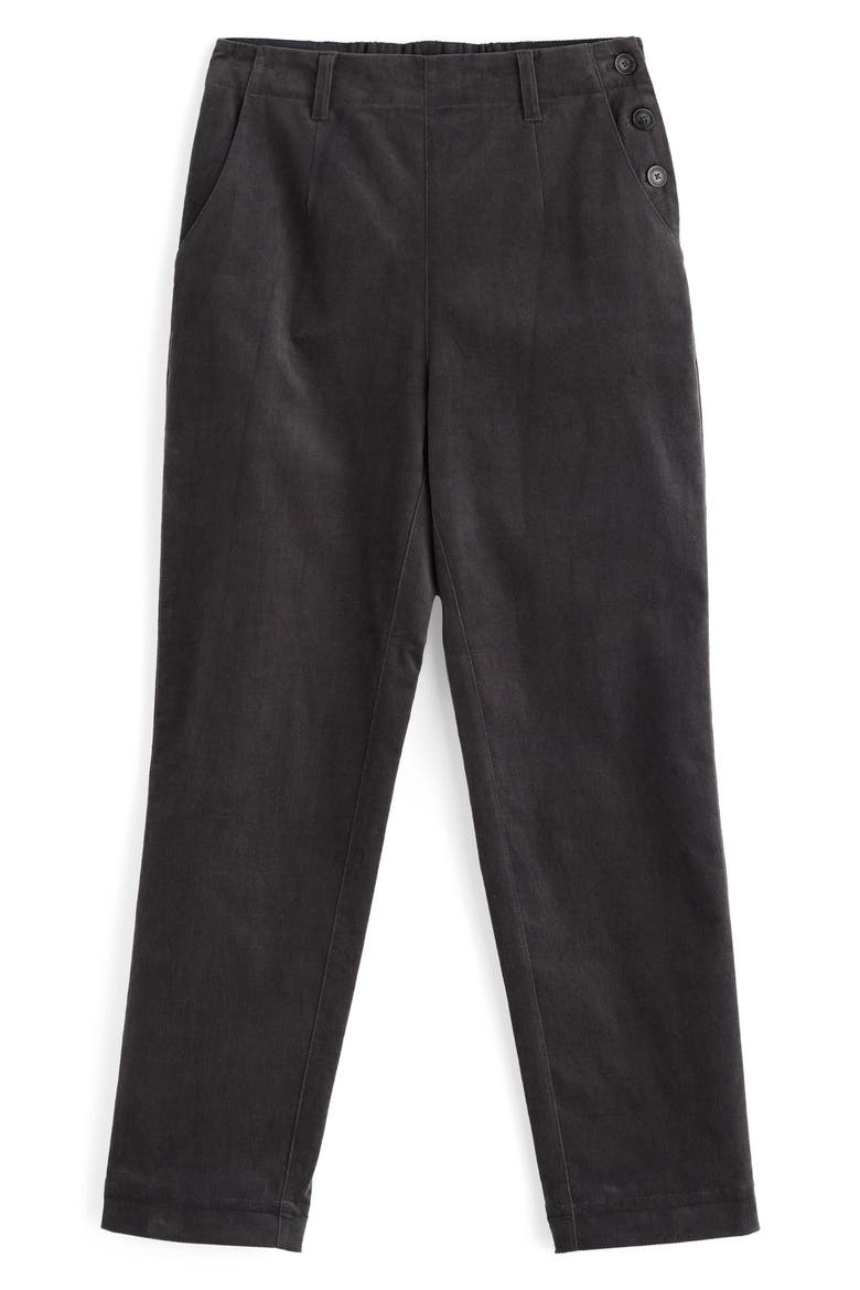 Crackington Sailor Button Crop Pull-On Pants, Main, color, COAL