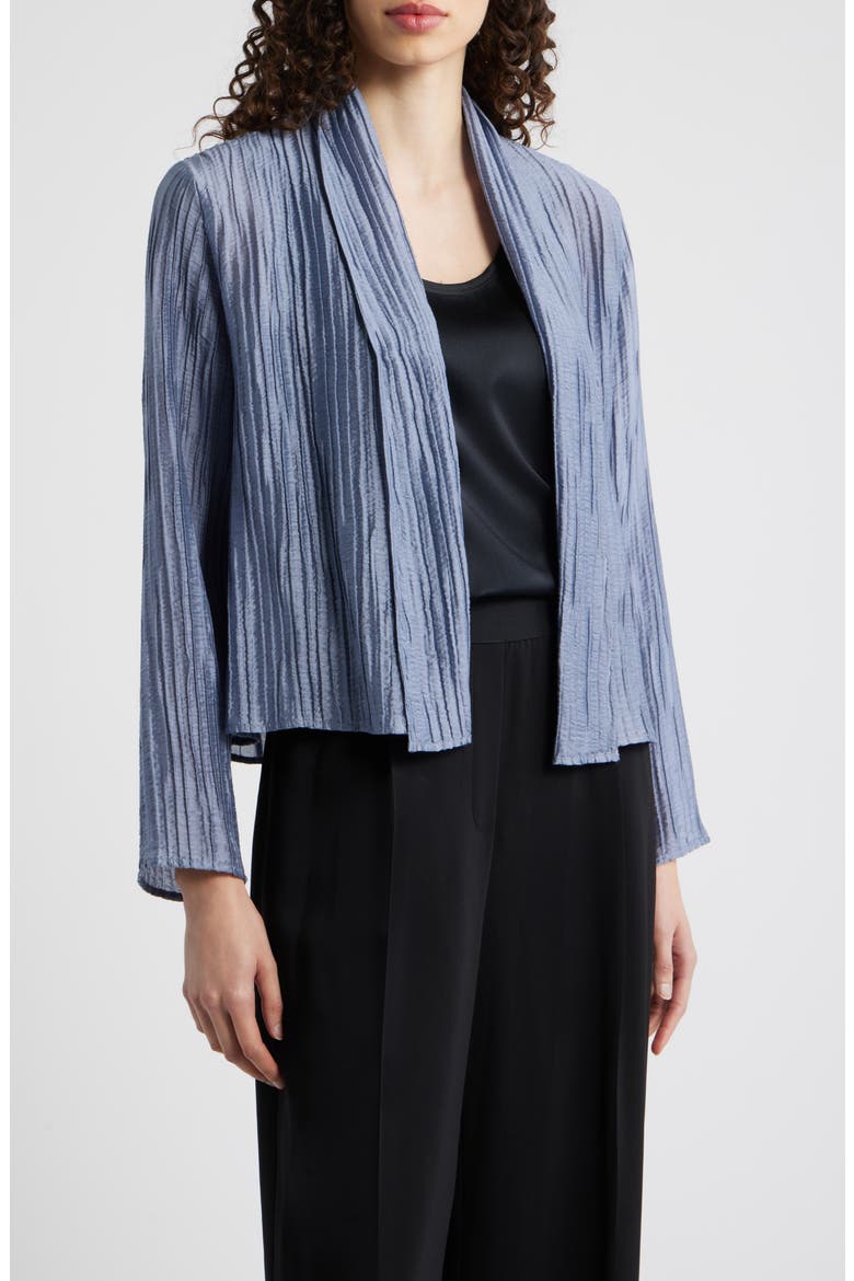 High Collar Tie Waist Jacket, Main, color, FLINT