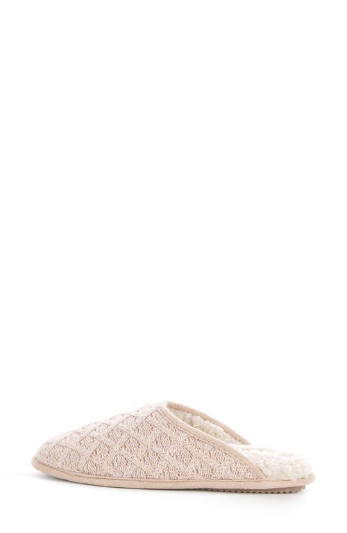 Floopi Isabel Lattice Knit Scuff Slipper In Neutral