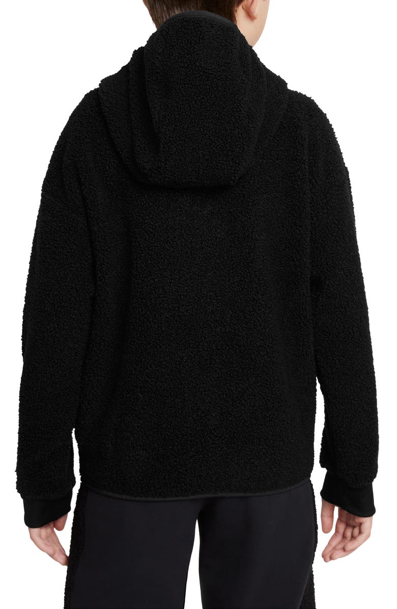 Nike Kids' Zip-Up Brushed Fleece Hoodie, Alternate, color, 