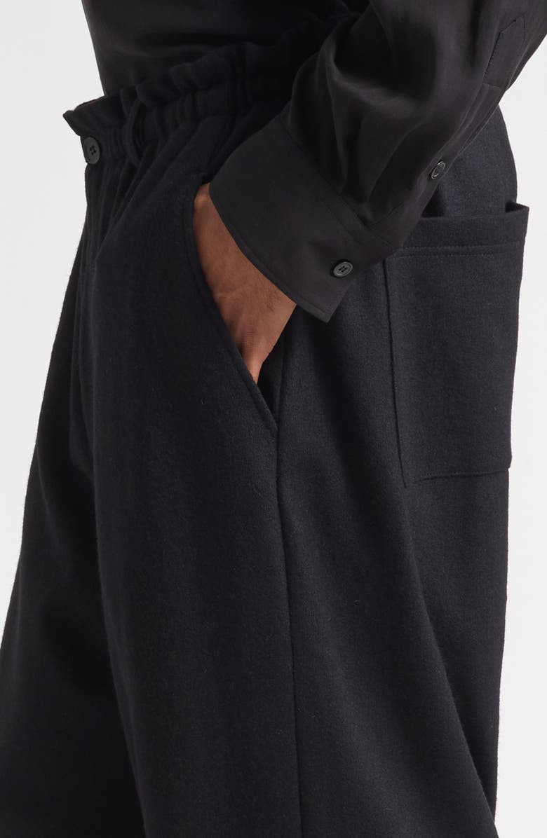 Yohji Yamamoto Wool Jersey Pants, Alternate, color, Black