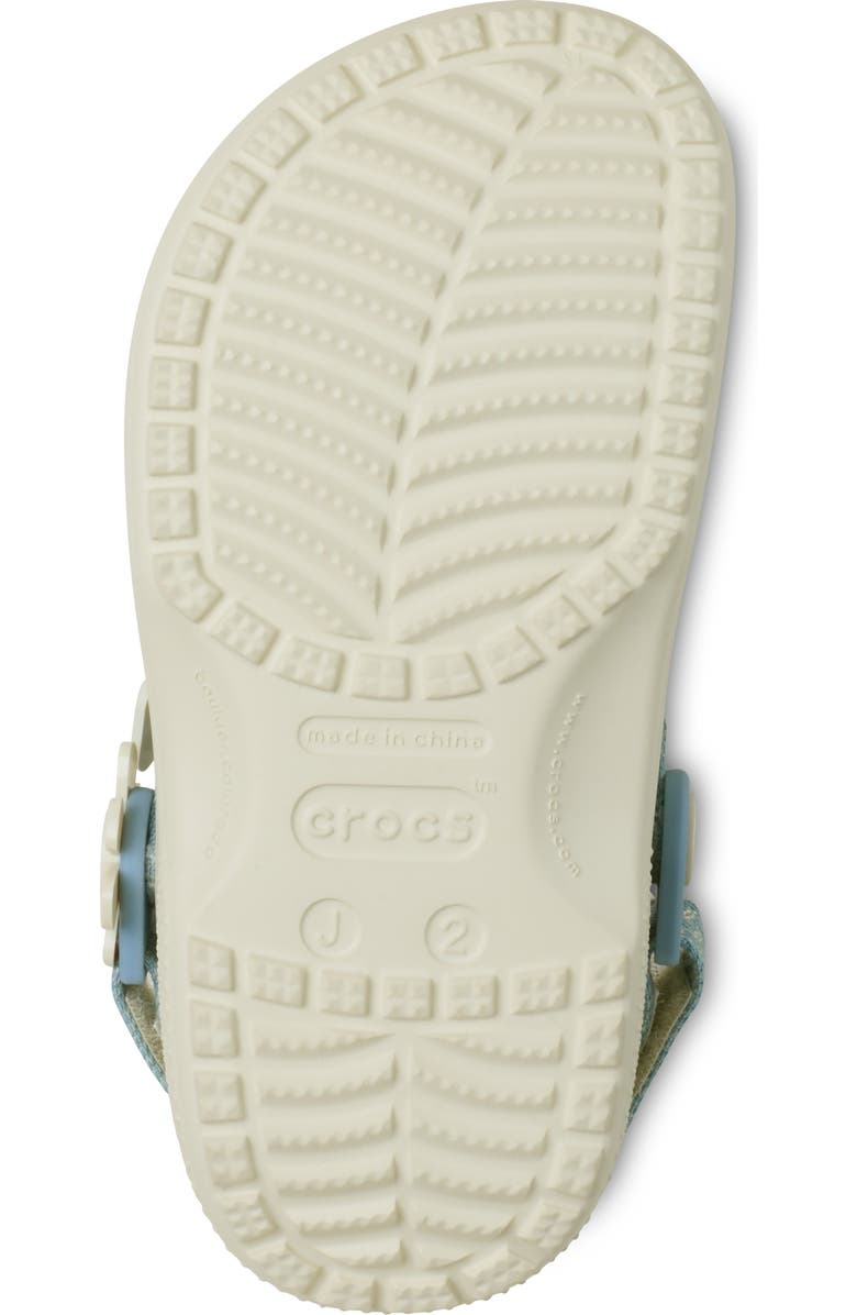 CROCS Kids' Denim & Flower Classic Clog, Alternate, color, Summit White