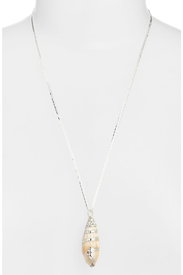 Sydneys Eye Shell Necklace, Alternate, color, SILVER