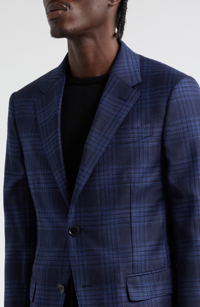 ZEGNA Plaid Achillfarm Wool & Silk Sport Coat, Alternate, color,