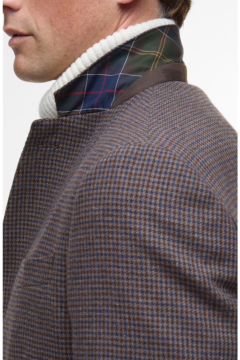 Holloway Micro Houndstooth Brushed Wool Blend Sport Coat, Alternate, color, BROWN