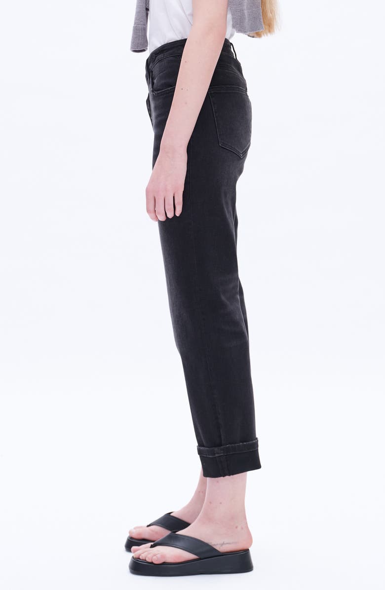 Bayeas High Waist Cuffed Straight Leg Mom Jeans, Alternate, color, 