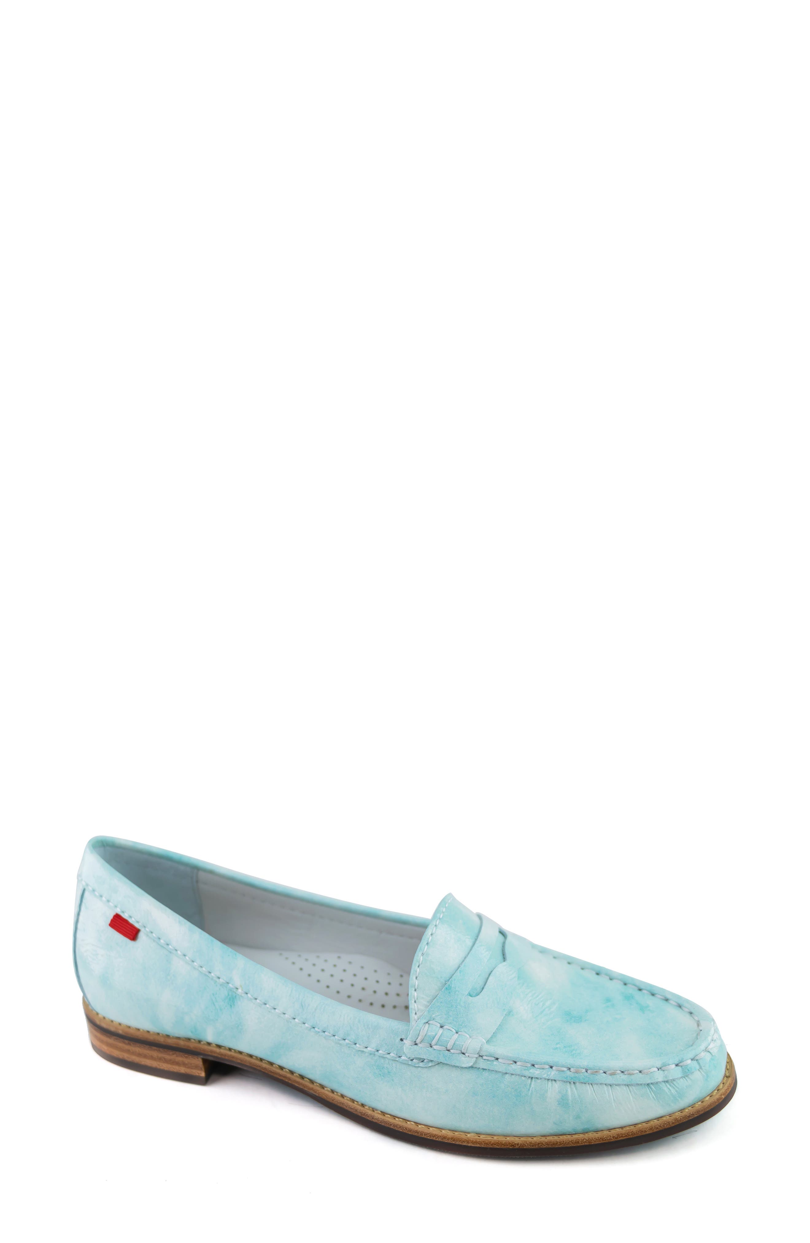 East Village Penny Loafer, Main, color, MINT STAINED PATENT