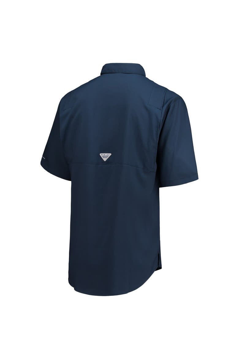 Men's Columbia Navy Dallas Cowboys Tamiami Omni-Shade Button-Down Short Sleeve Shirt, Alternate, color, Navy