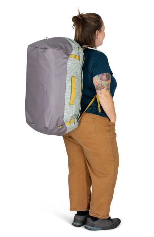 Osprey Transporter 65-liter Duffle Luggage In Frosty Mint/soundwave Grey