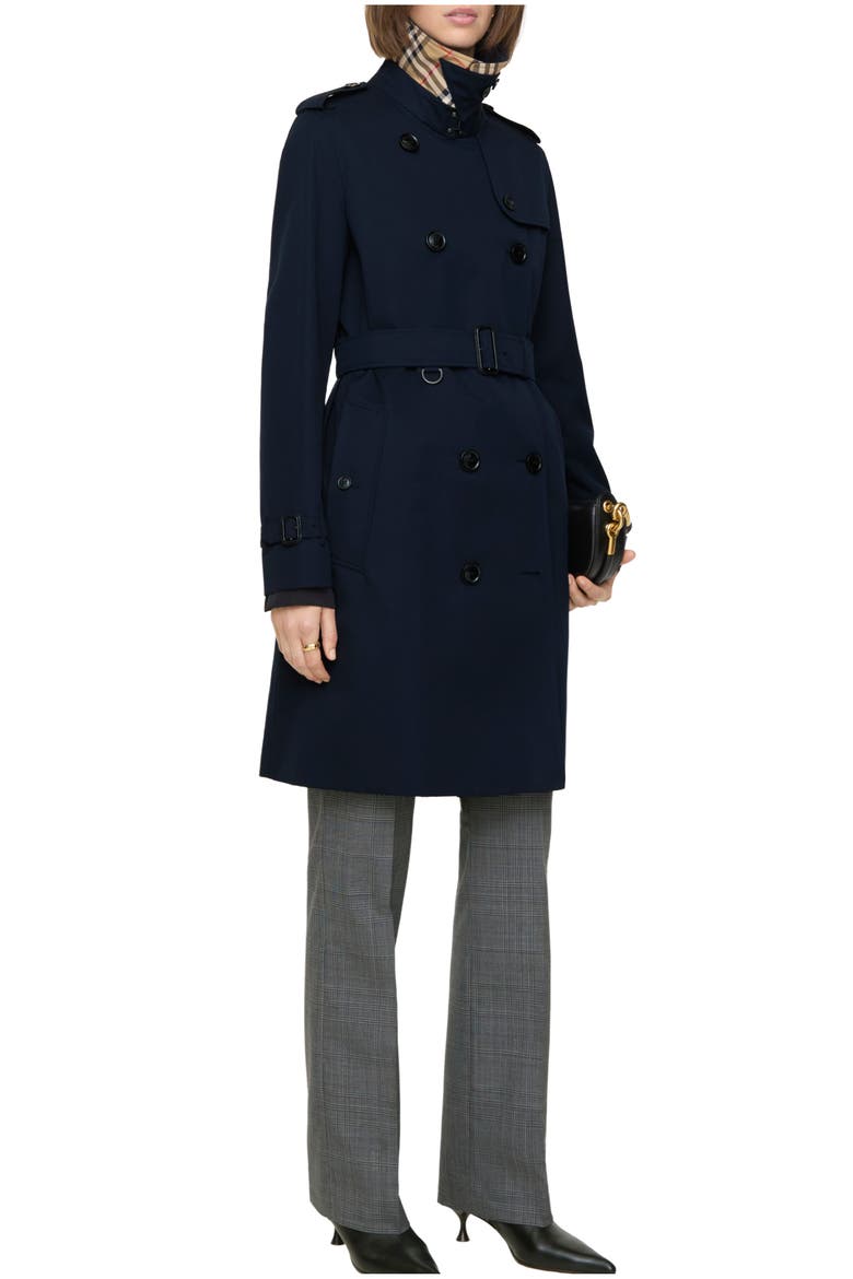 Mid-length Kensington Heritage Trench Coat, Main, color, Coal blue