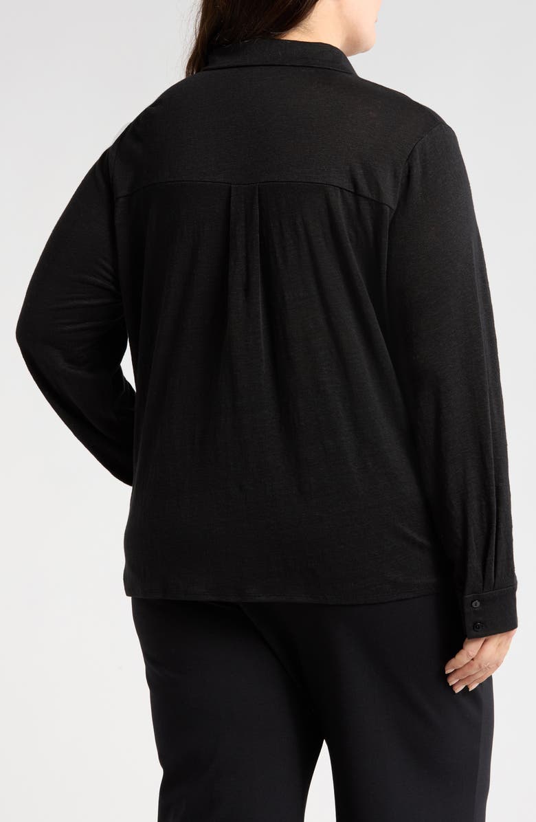 Eileen Fisher Classic Collar Organic Linen Button-Up Shirt, Alternate, color, 