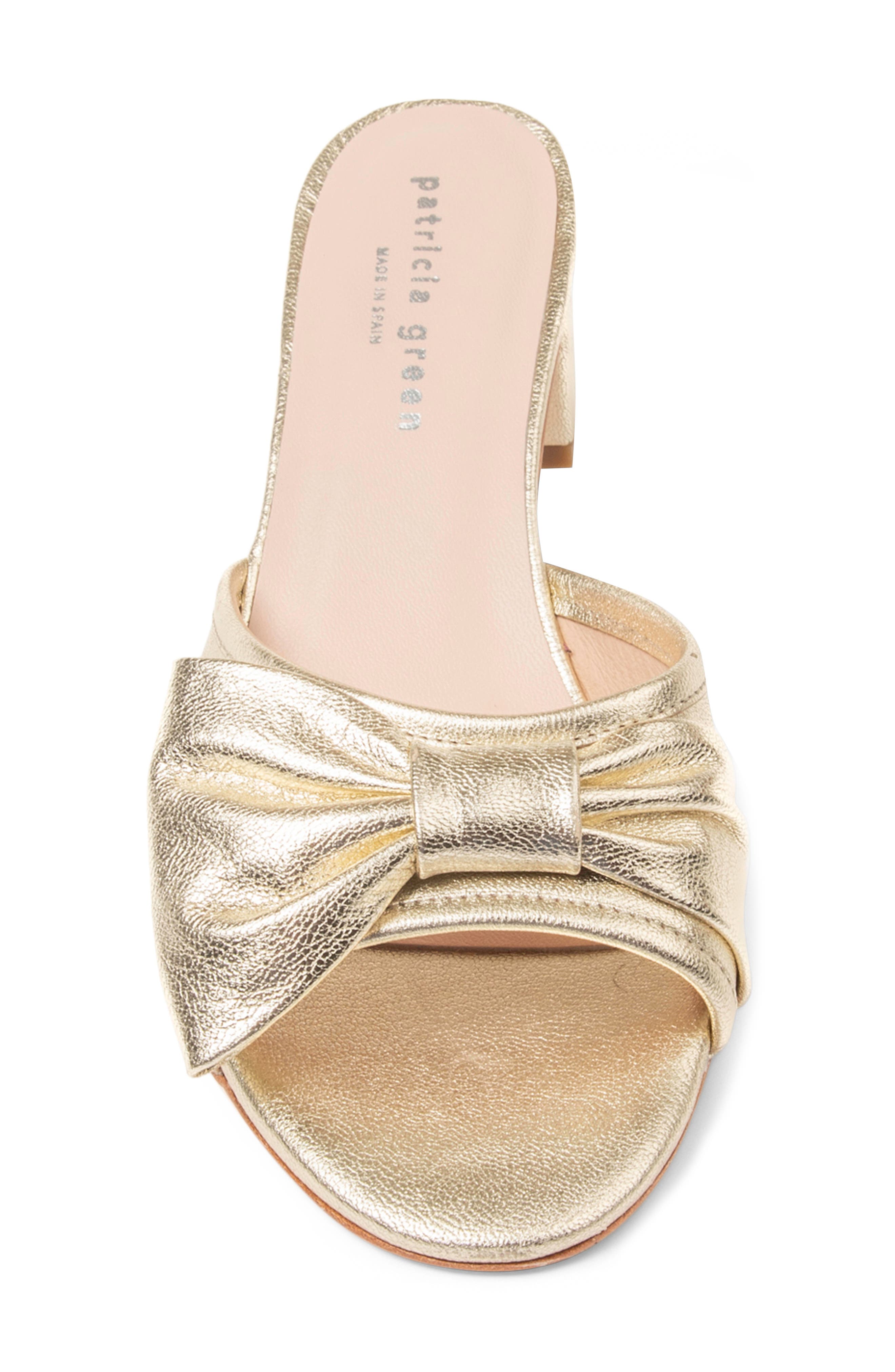 patricia green London Bow Block Heel Slide Sandal, Alternate, color, 