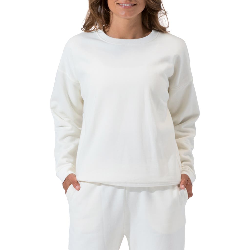 Threads 4 Thought Invincible Organic Cotton Blend Fleece Sweatshirt In White