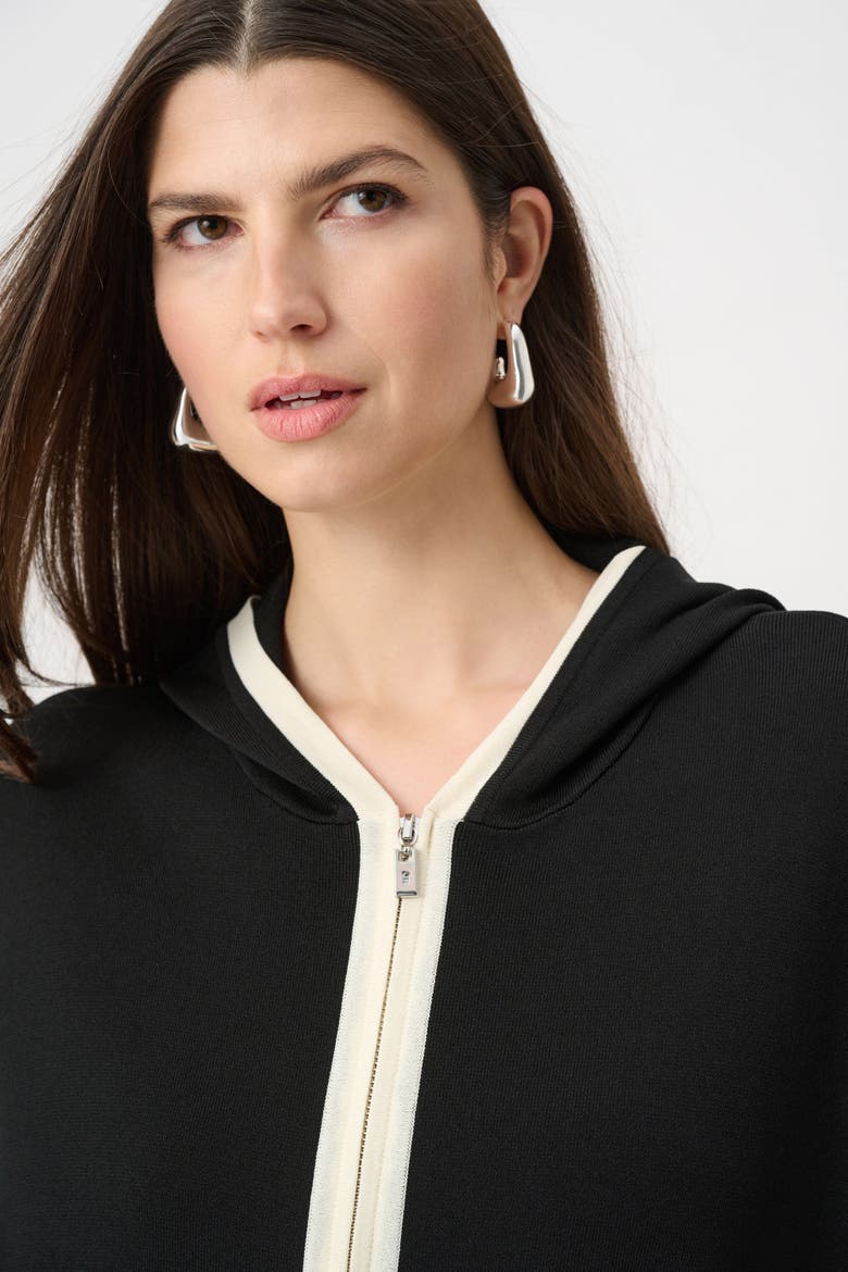 Dry Viscose Hooded Boxy Jacket, Alternate, color, Black