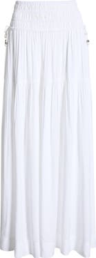 Elan Smocked Cover-Up Midi Skirt