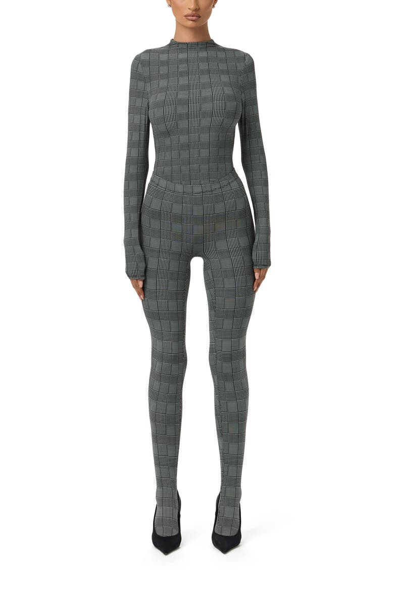 Print Toe Leggings, Alternate, color, HOUNDSTOOTH PLAID