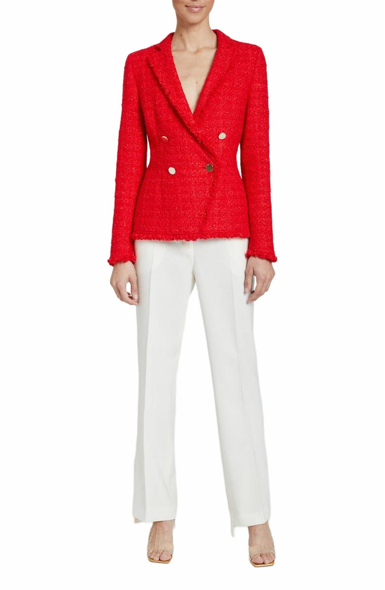 Santorelli ALAIA Double Breasted Tweed Jacket, Alternate, color, 