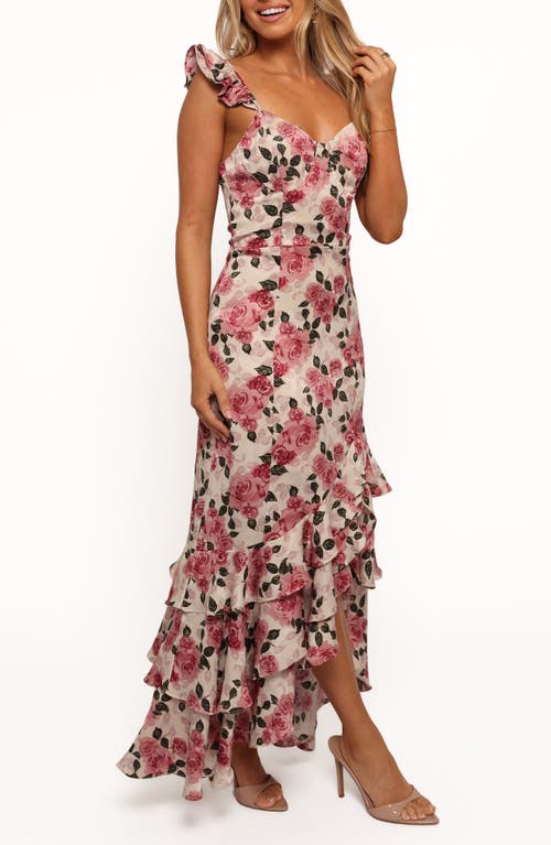 Petal And Pup Petal & Pup Zanie Floral Chiffon Maxi Dress In Multi