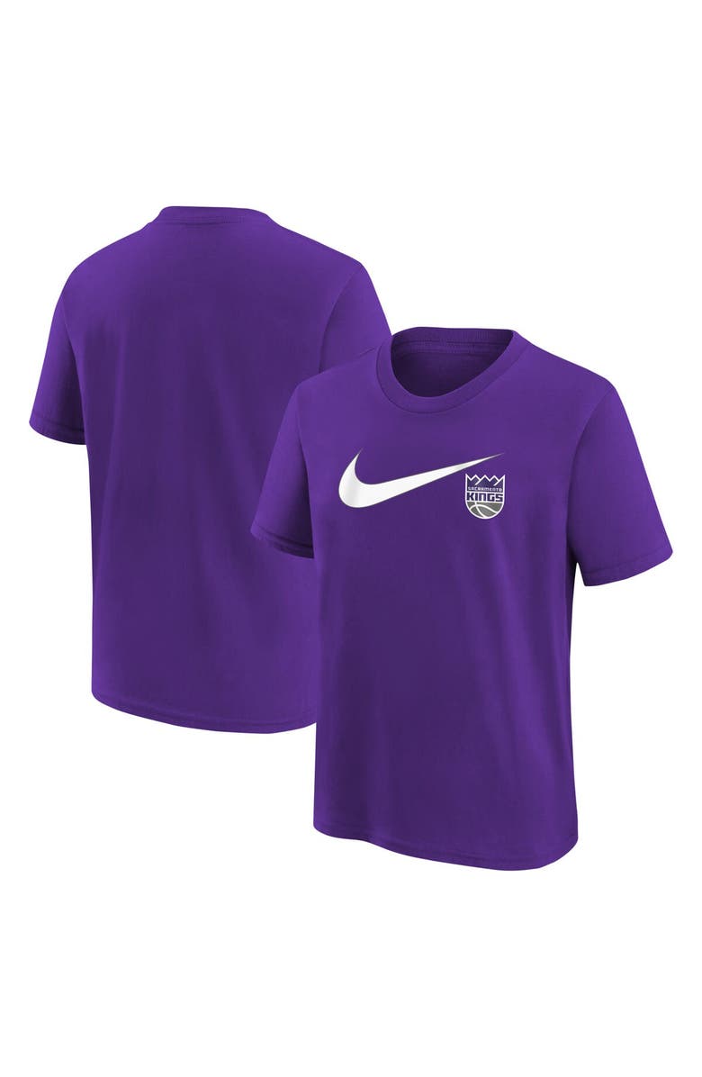 Nike Youth Nike Purple Sacramento Kings Swoosh T-Shirt, Main, color, 