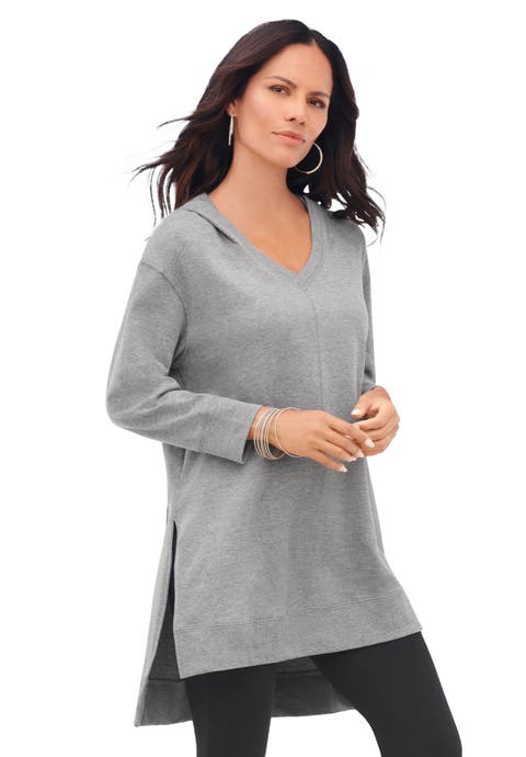 French Terry Tunic Hoodie (Plus)