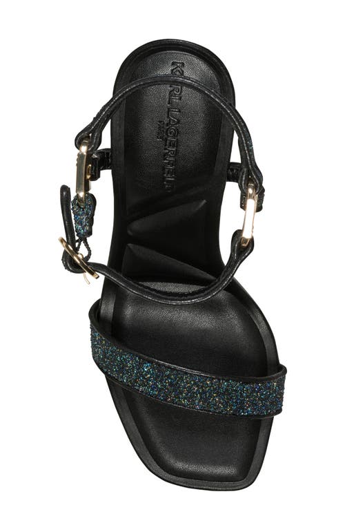 Karl Lagerfeld Paris Cybil Ankle Strap Sandal In Animal Print