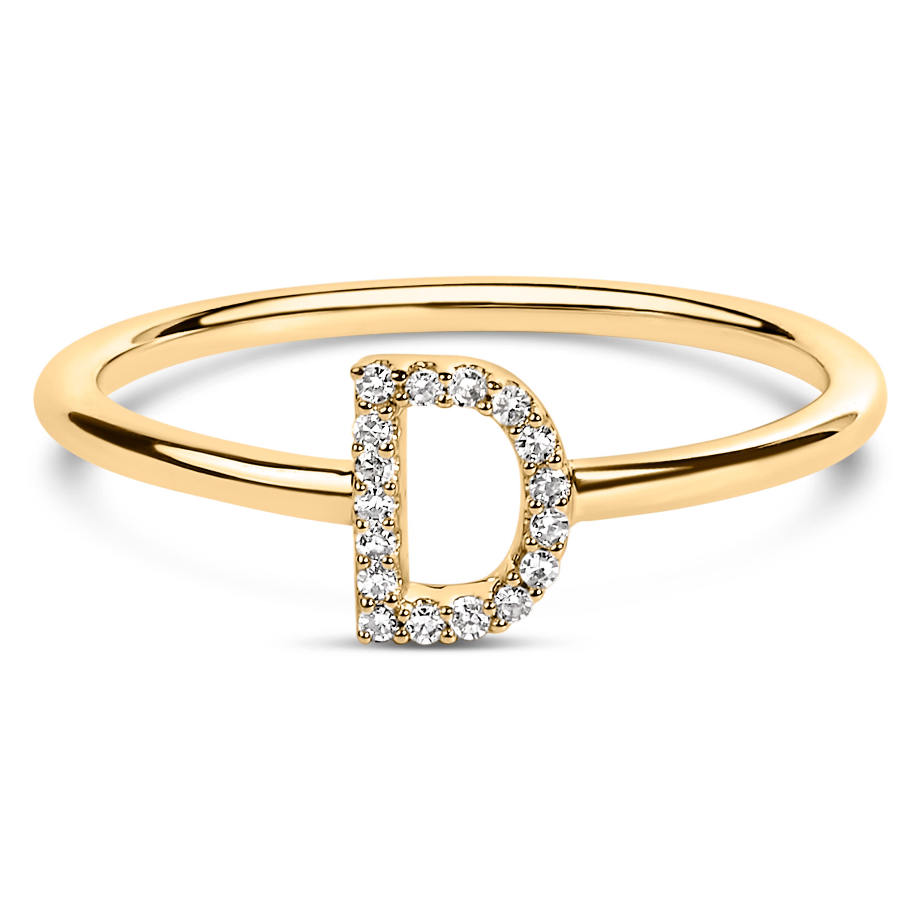 Haus of Brilliance 10K Gold Yellow Diamond Accent Initial 