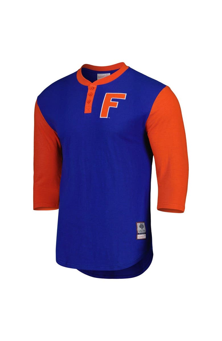 Mitchell & Ness Men's Mitchell & Ness Royal Florida Gators Legendary Henley 3/4-Sleeve T-Shirt, Alternate, color, 