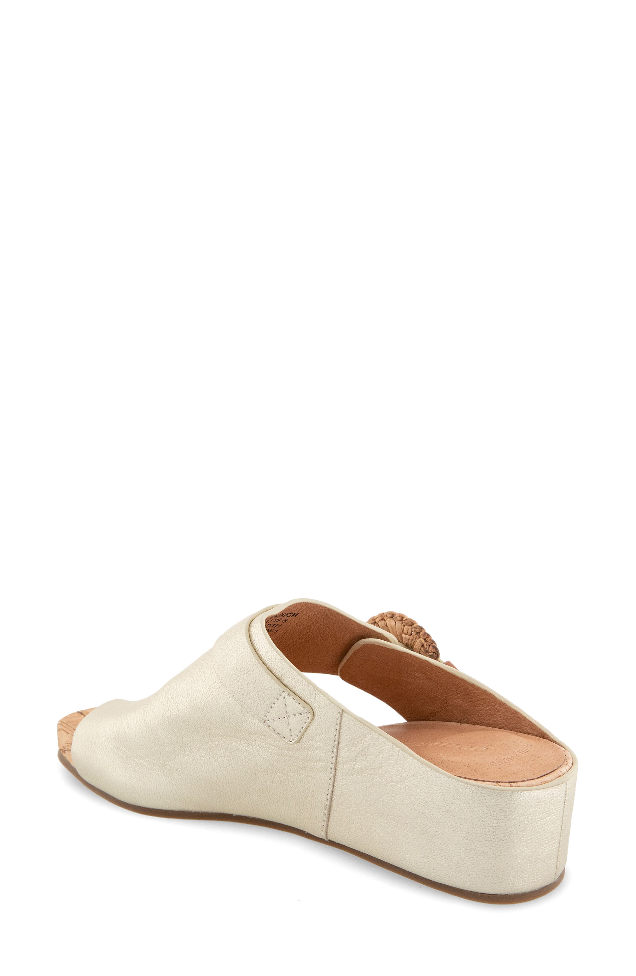 Galina Toe Loop Wedge Sandal, Alternate, color, ICE LEATHER