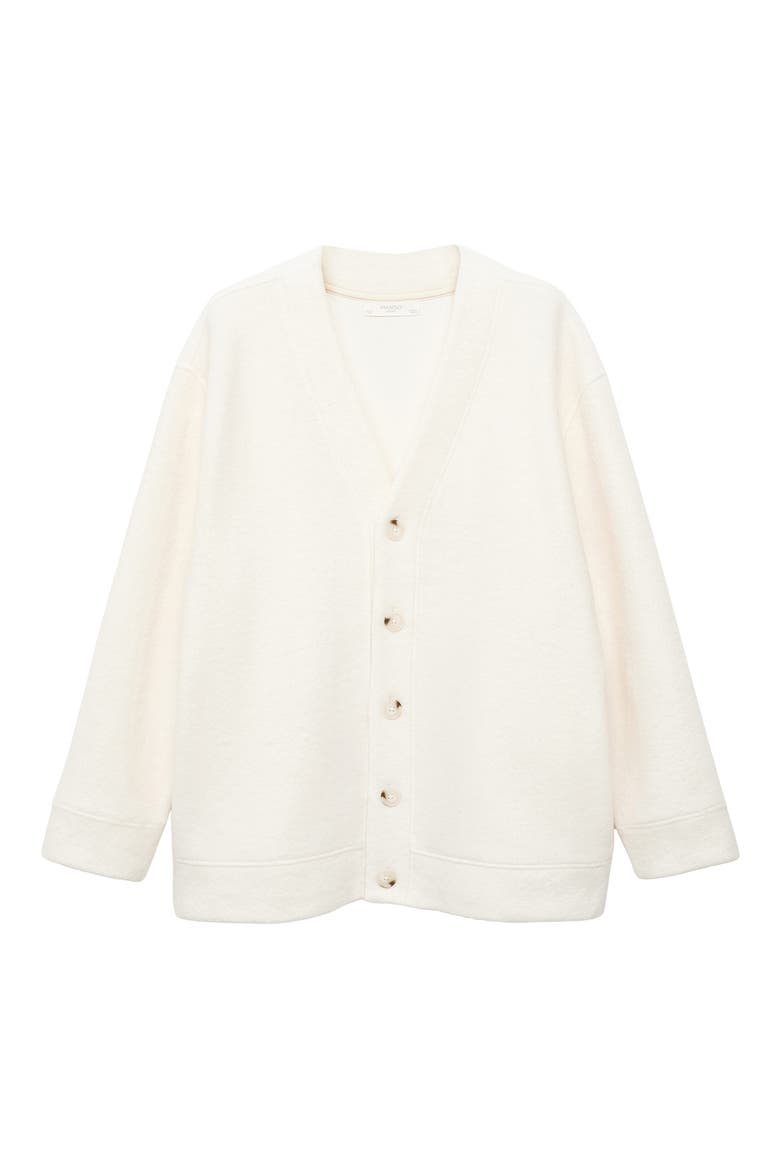 Cotton & Wool Blend Cardigan, Main, color, IVORY WHITE