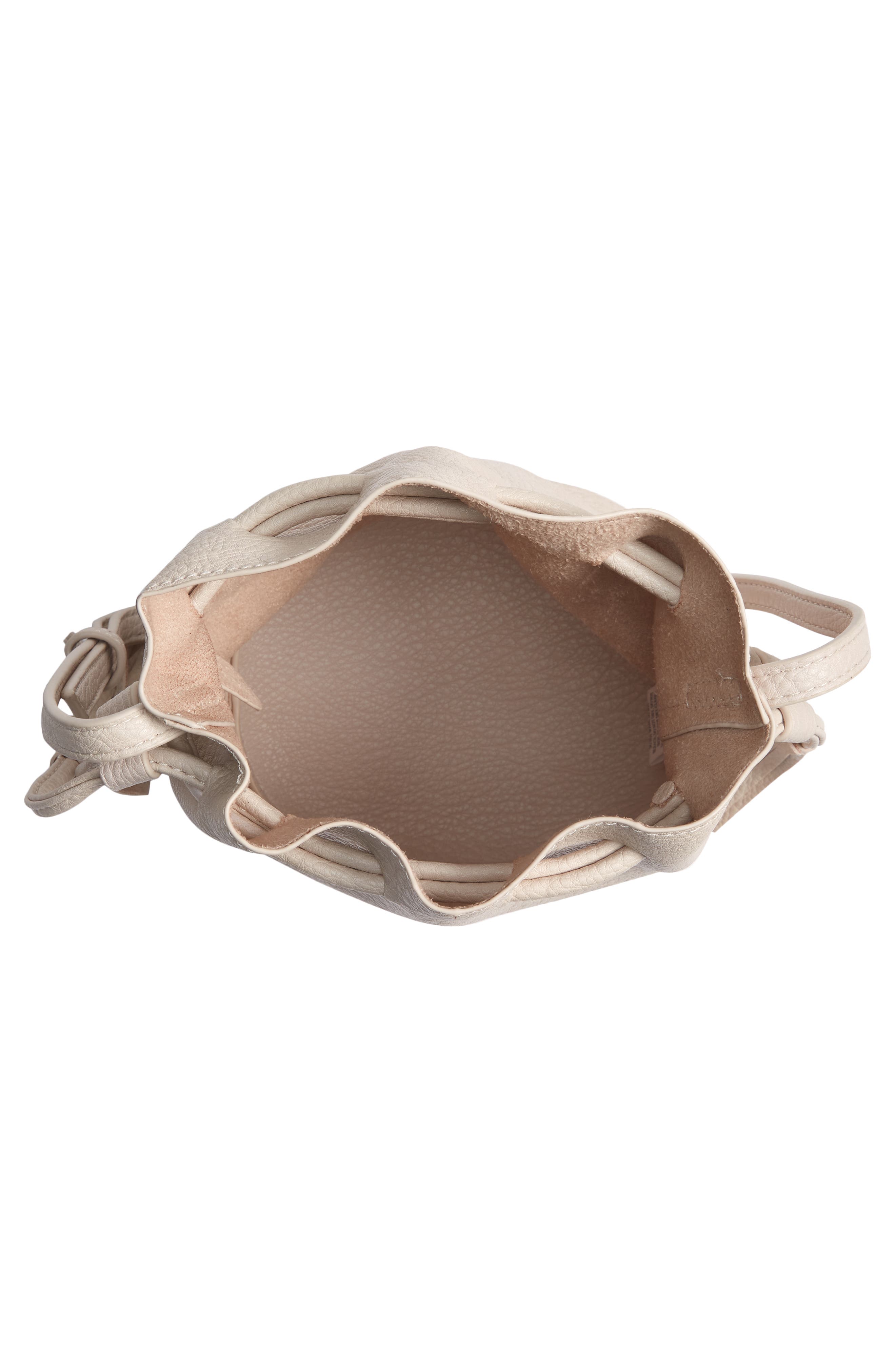 Faux Leather Bucket Bag, Alternate, color, BONE