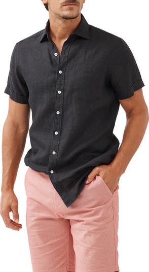 Palm Beach Sports Fit Short Sleeve Linen Button-Up Shirt