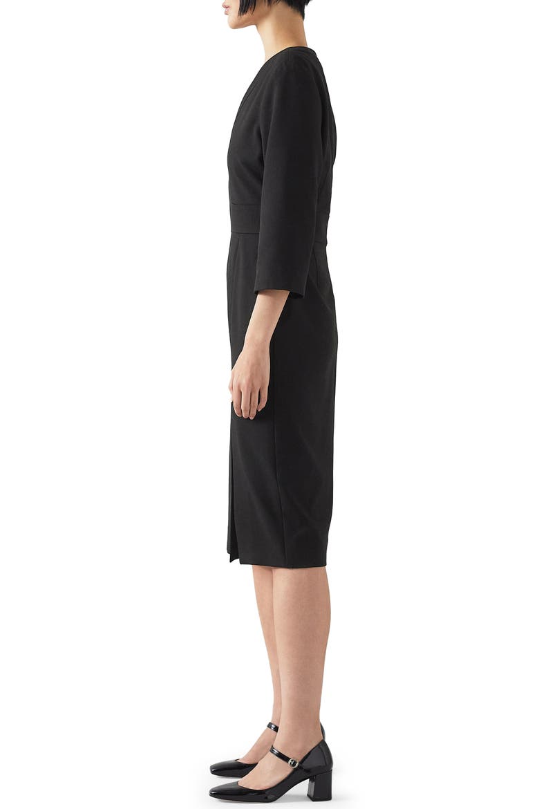 Sky Sheath Dress, Alternate, color, BLACK
