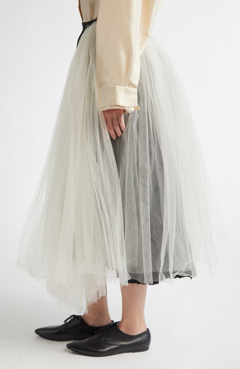 Meruert Tolegen Tulle & Silk Charmeuse Ballet Skirt, Alternate, color, 