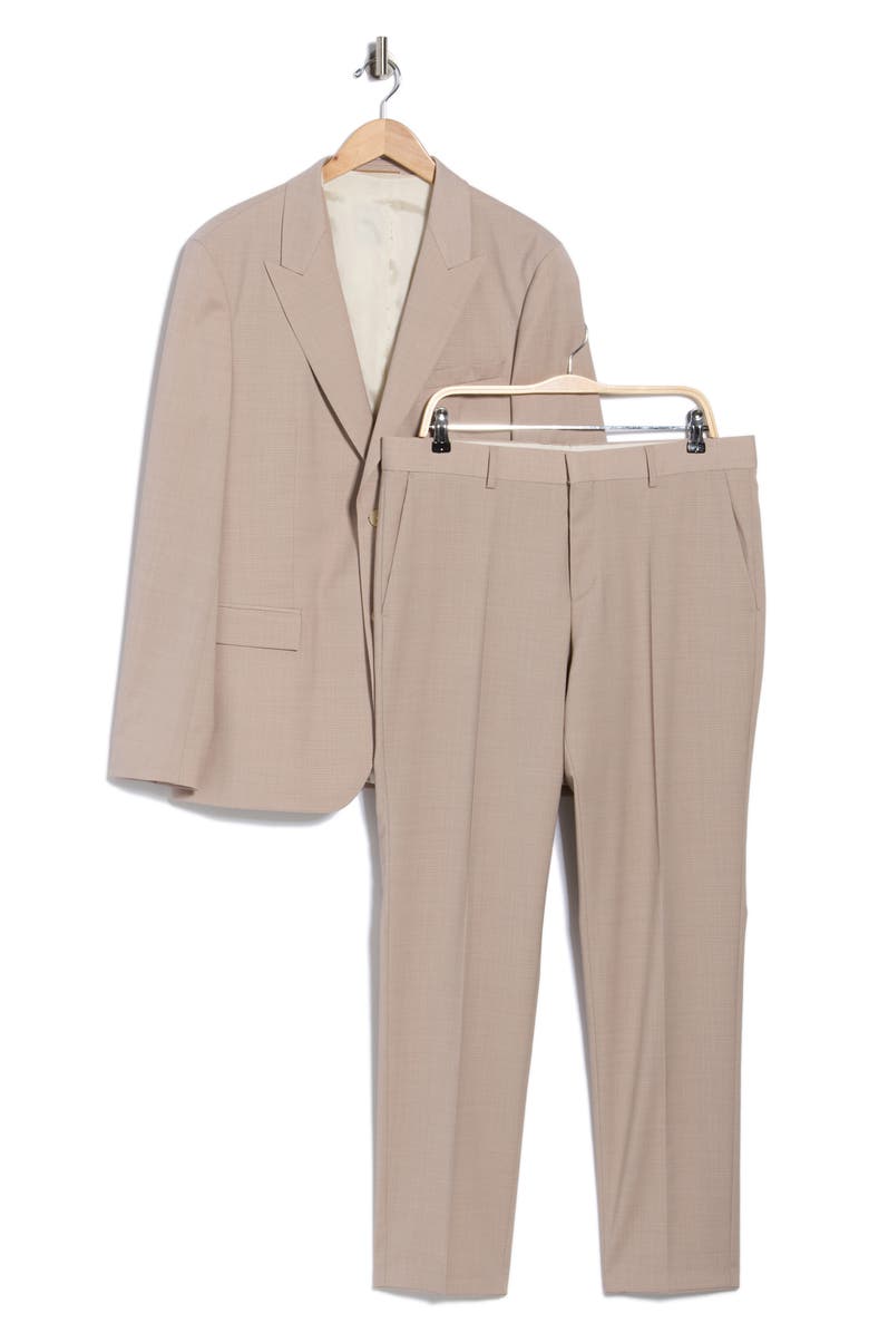 BOSS Houston Three-Piece Suit, Alternate, color, Light Beige