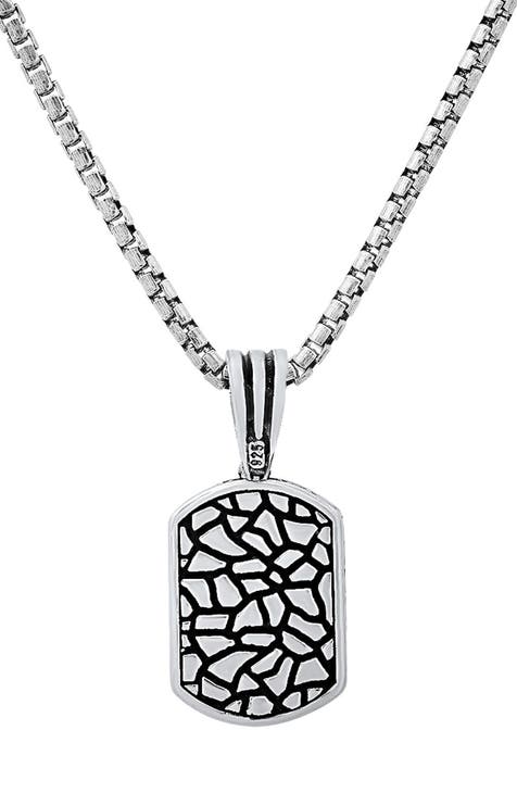 Men's Sterling Silver Pendant Necklace