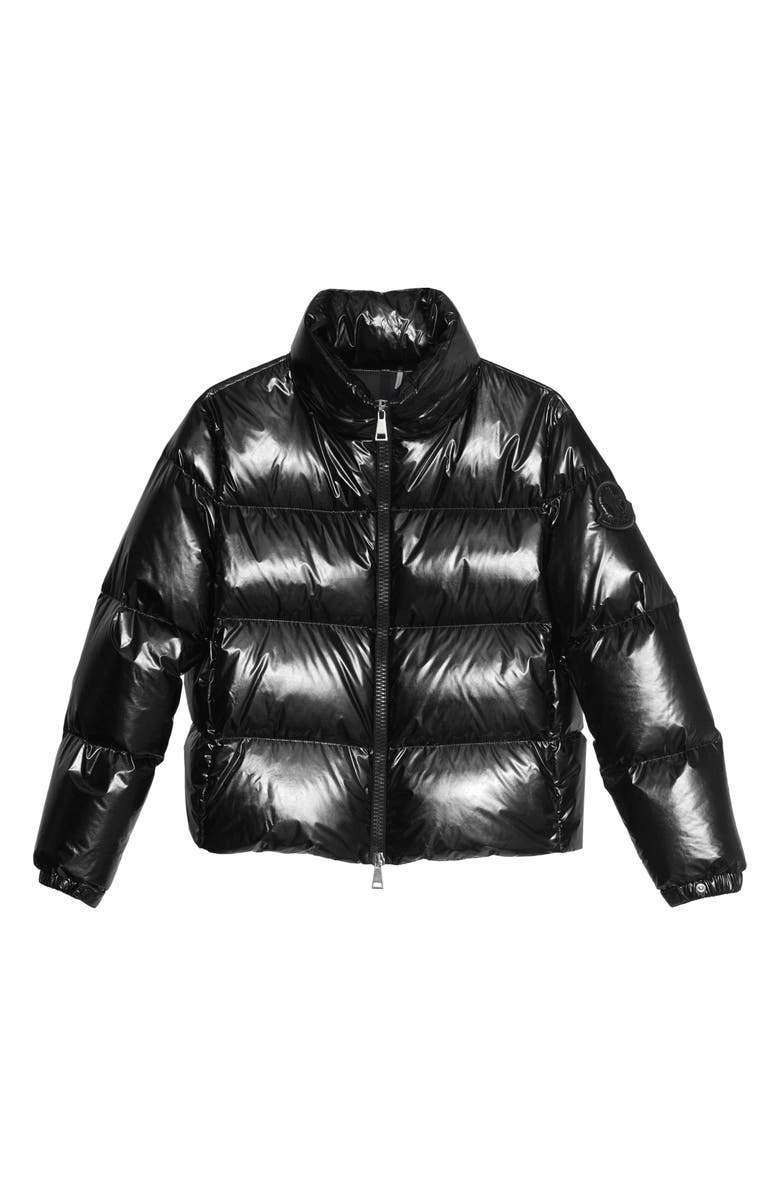 Moncler Meuse Laminated Nylon Down Jacket, Alternate, color, 