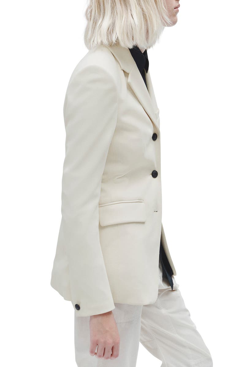 rag & bone Cadence Italian Tweed Blazer, Alternate, color, Ivory
