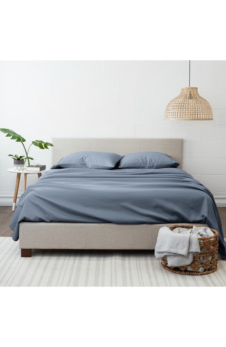 HOMESPUN Solid Sheet 4-Piece Set, Alternate, color, Stone