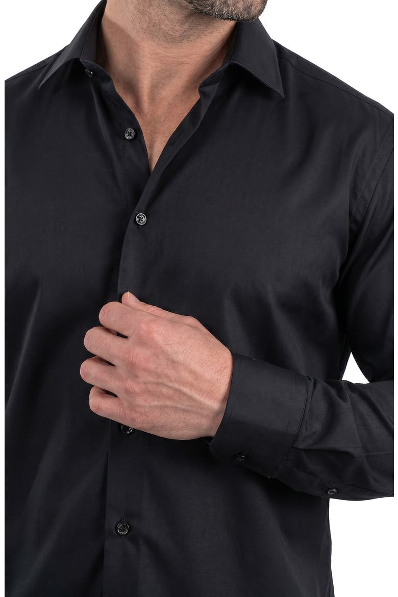 Stone Dollar Button-Up Shirt, Alternate, color, BLACK