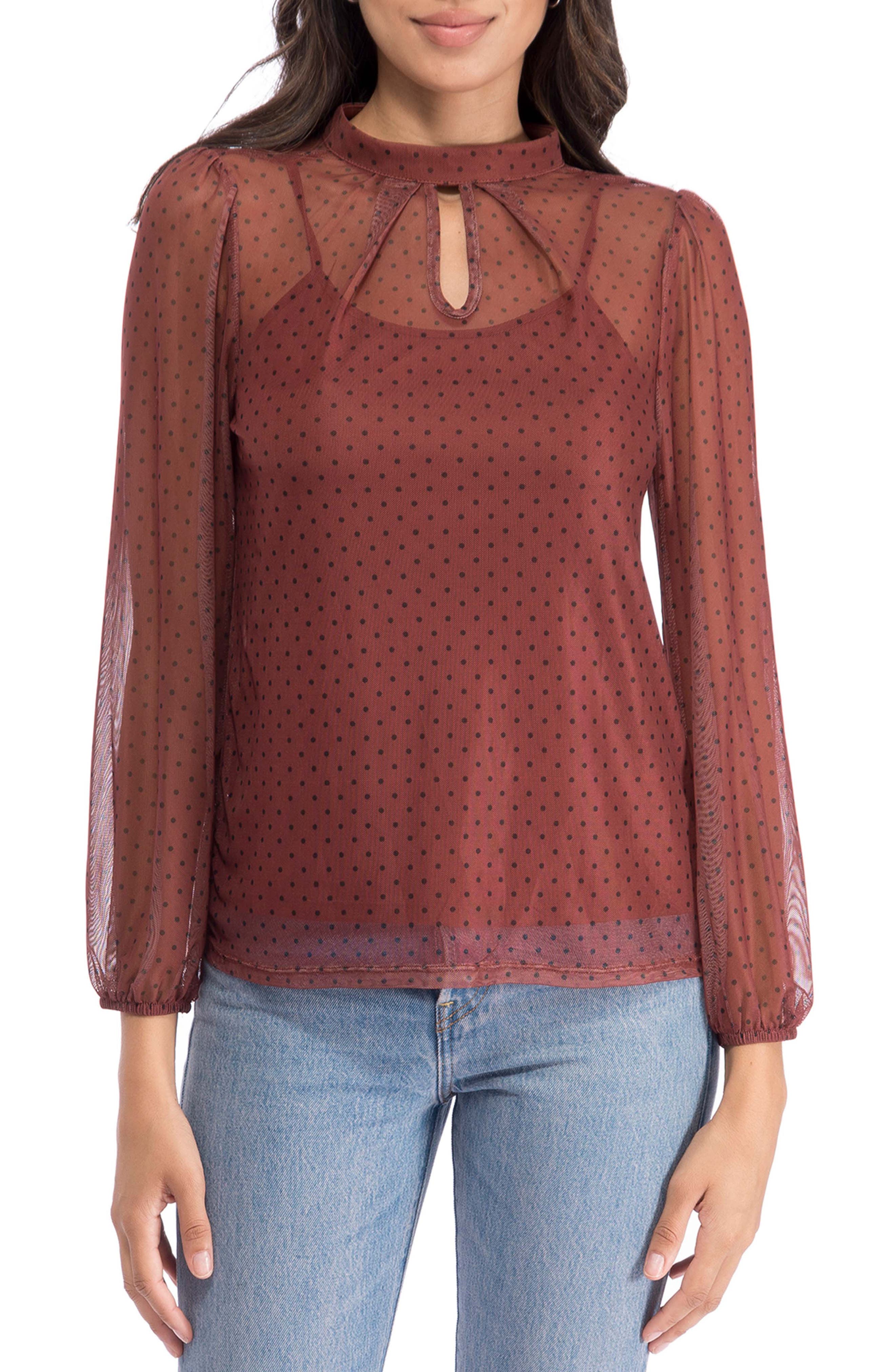 Bobeau Inverted Pleat Cutout Top (Women) | Nordstromrack
