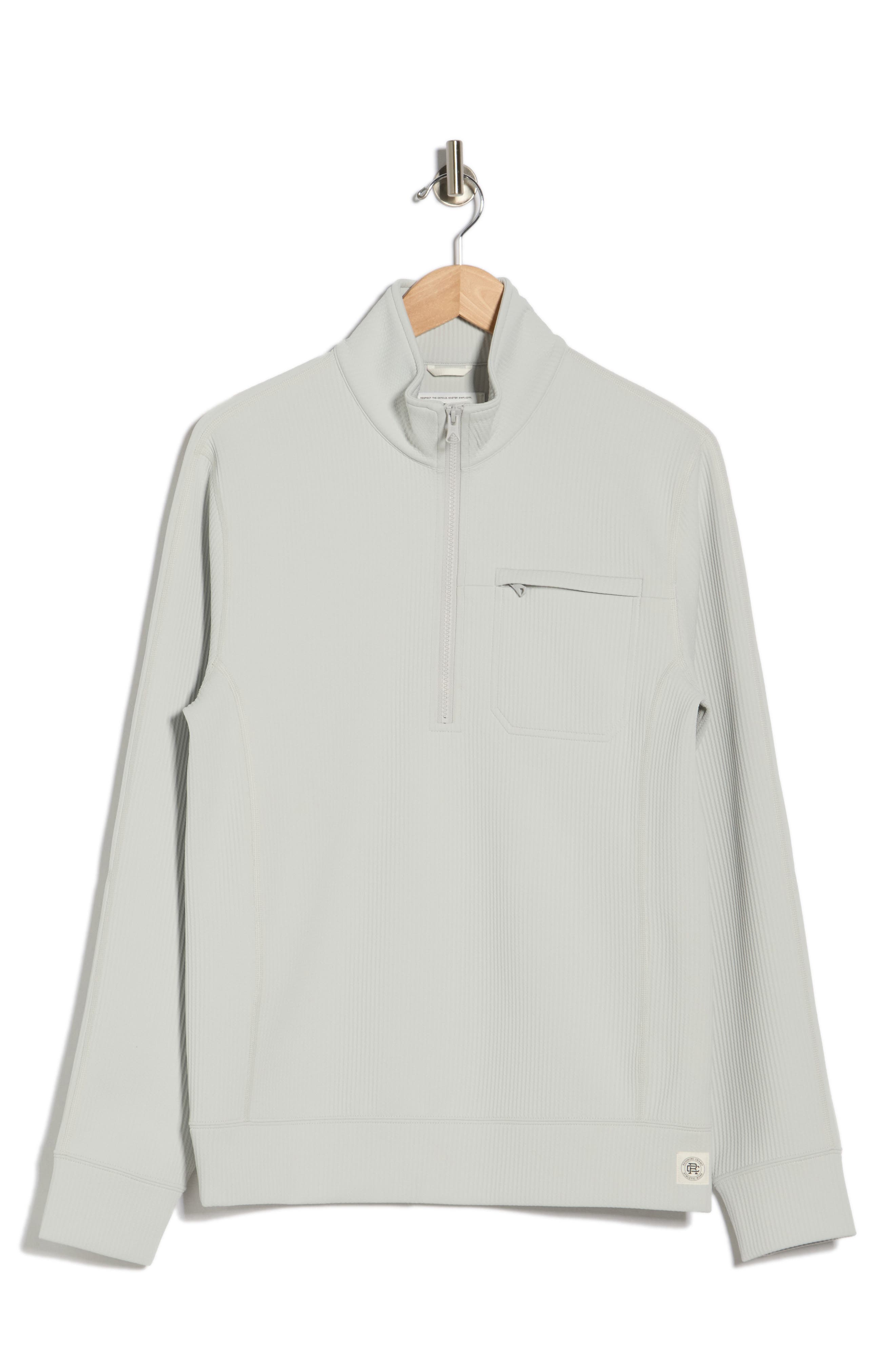 Reigning Champ Double Knit Slim Quarter Zip Sweatshirt