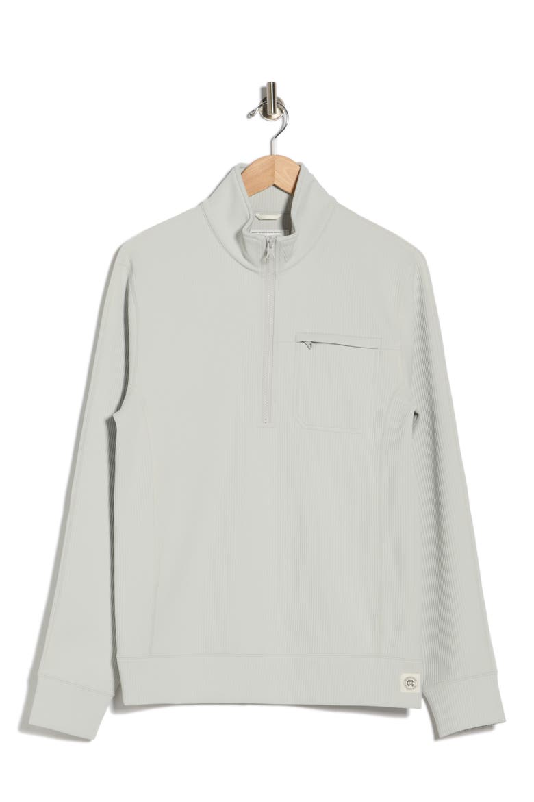 Double Knit Slim Quarter Zip Sweatshirt, Alternate, color, DUST