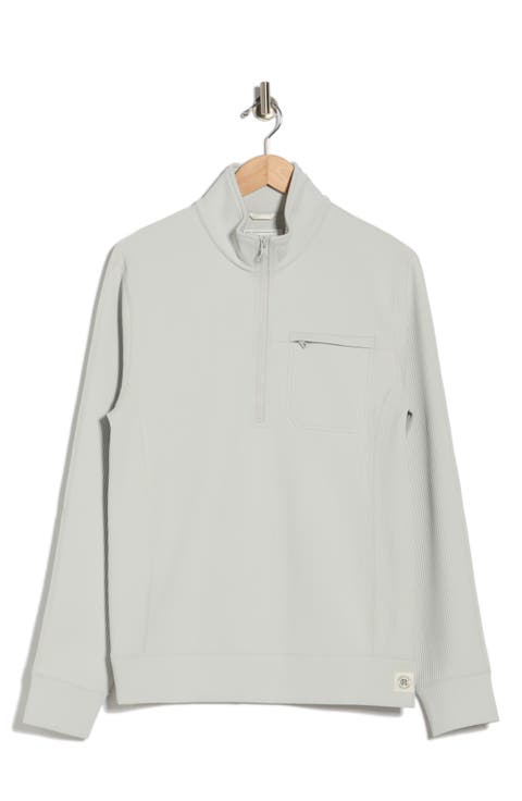 Double Knit Slim Quarter Zip Sweatshirt