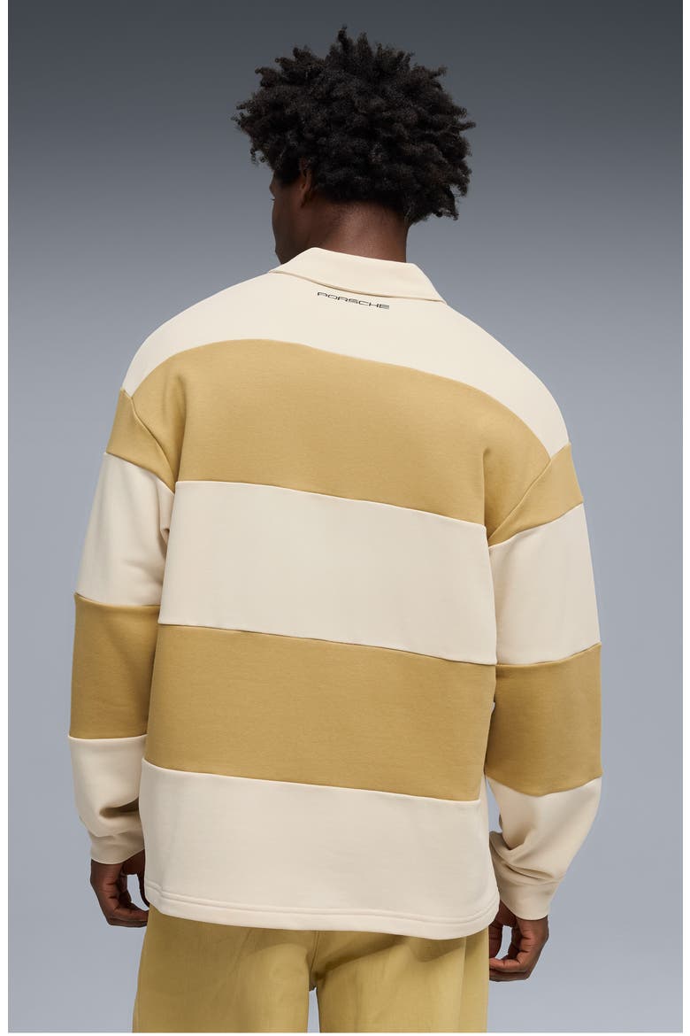 Lifestyle Crew Oversize Cotton Blend Polo, Alternate, color, COFFEE MILK