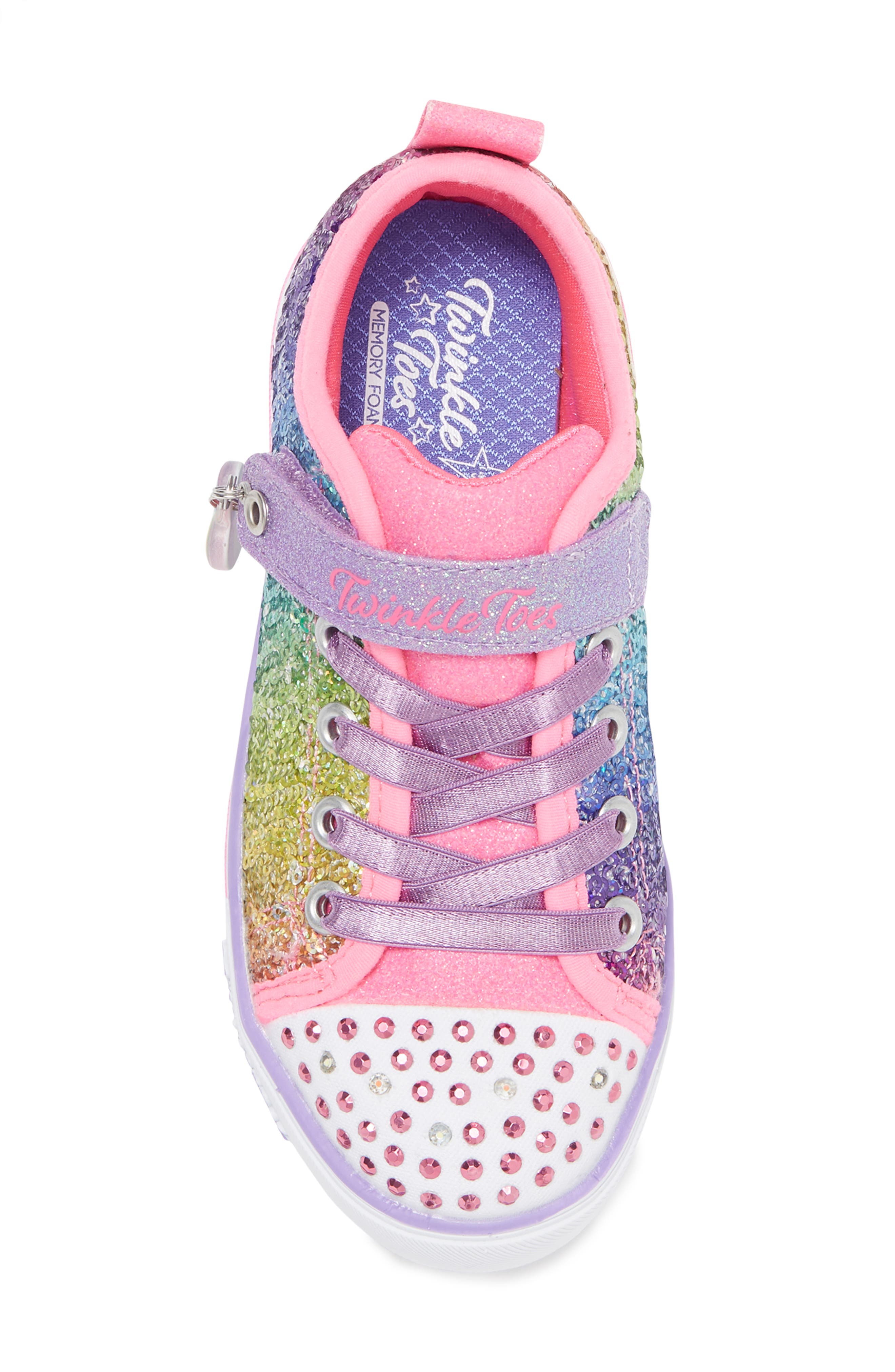 SKECHERS Sparkle Lite Sequins So Bright Glitter Sneaker, Alternate, color, 