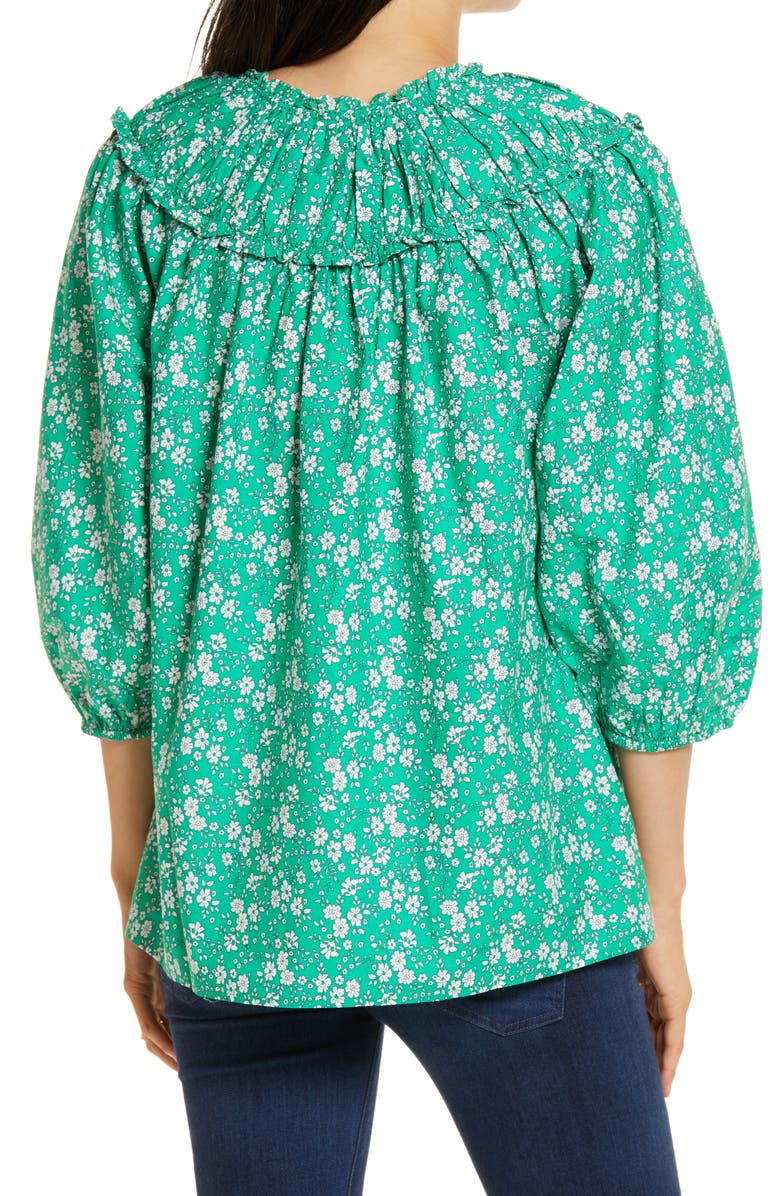 Topshop Floral Puff Sleeve Maternity Top, Alternate, color,